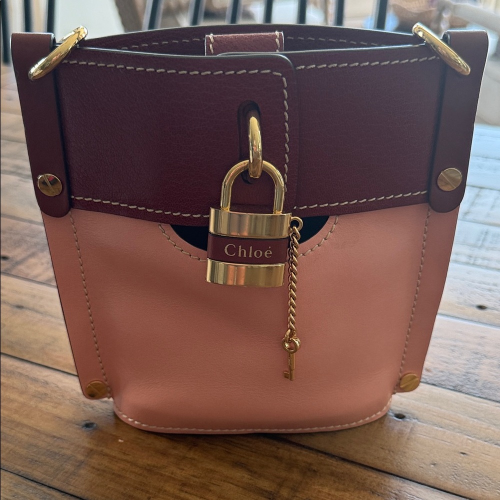 Chloe Aby Mini Lock Bucket Crossbody Bag
